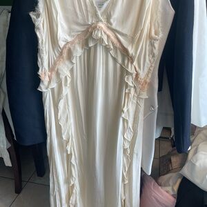 Zara Cream Ruffle Dress